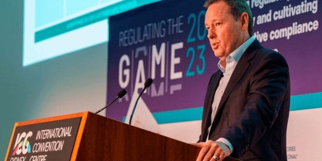 Tabcorp CEO Criticizes Australian Regulation at Sydney Conference